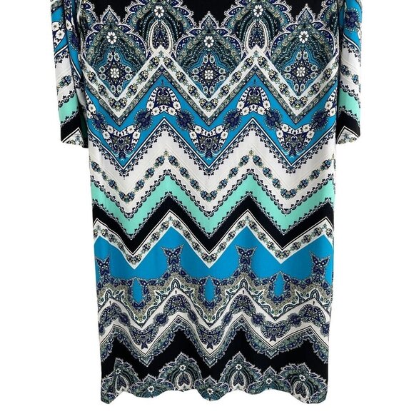 Studio One NY Women Short Sleeve Geometric Dress Size M - Picture 7 of 9